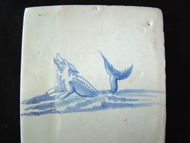 A Dutch Delft tile circa 1700